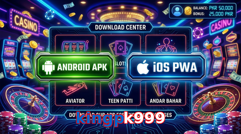 Main screen of Kingpk999 download page for PK players